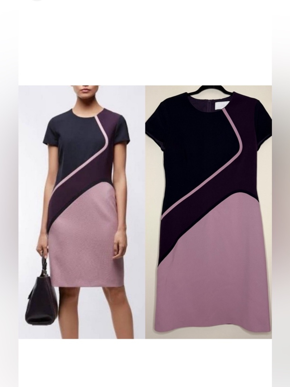 Elegant Hugo Boss color block Dress
